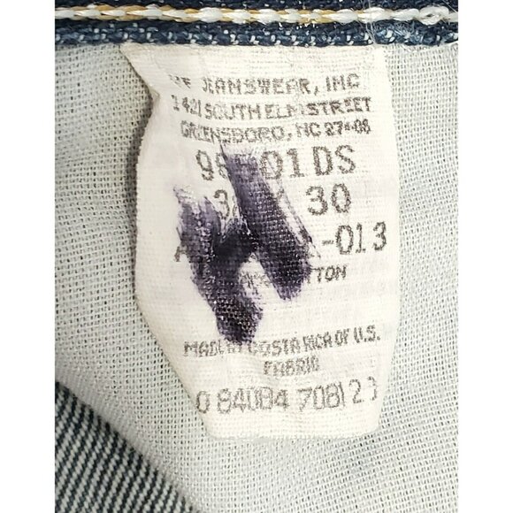 Men's Wrangler Jeans Blue Denim Pants Vintage 38x30 Regular Fit Cowboy 96501DS - Picture 11 of 11